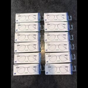 NEW ONLY Eyewear  BROWSER +2.50 Blue Light Blocking Lens Reading Glasses LOT 12